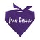 TeesTails Free Kisses Dog Bandana 36 Purple One Size