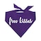TeesTails Free Kisses Dog Bandana 36 Purple One Size