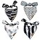 RemyRoo RemyRoo Dog Bandanas 4 Pack Monochrome Set Premium Durable Fabric Patented Shape Adjustable Fit Multiple Sizes Offered Small