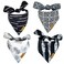 RemyRoo RemyRoo Dog Bandanas 4 Pack Monochrome Set Premium Durable Fabric Patented Shape Adjustable Fit Multiple Sizes Offered Small