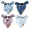 RemyRoo RemyRoo Dog Bandanas 4 Pack Classic Set Premium Durable Fabric Patented Shape Adjustable Fit Multiple Sizes Offered Small