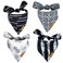 RemyRoo RemyRoo Dog Bandanas 4 Pack Monochrome Set Premium Durable Fabric Patented Shape Adjustable Fit Multiple Sizes Offered XL