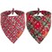 ADOGGYGO 2 Pack Dog Bandanas Christmas Stylish Plaid Snowflake Pet Scarf Premium Durable Fabric Multiple Sizes Offered Christmas Bandanas for Medium Large Dogs Pets Large