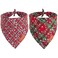 ADOGGYGO 2 Pack Dog Bandanas Christmas Stylish Plaid Snowflake Pet Scarf Premium Durable Fabric Multiple Sizes Offered Christmas Bandanas for Medium Large Dogs Pets Large