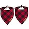 ADOGGYGO Christmas Dog Bandanas 2 Pack Premium Cotton Fabric Multiple Sizes Offered Red Plaid Bandanas for Large XLarge Dogs XLarge