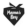 TeesTails Mamas Boy Dog Bandana 6 Black One Size