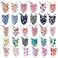 JpGdn 100PCS Small Dogs Bandanas Cotton Bulk Pet Kerchief Scarves Random Patterns Selvedge Sewing Stitching Edge Hemming Stitch Seam for Medium Grooming Accessories Costume
