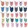 JpGdn 100PCS Small Dogs Bandanas Cotton Bulk Pet Kerchief Scarves Random Patterns Selvedge Sewing Stitching Edge Hemming Stitch Seam for Medium Grooming Accessories Costume