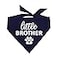 TeesTails Little Brother Family Matching Dog Bandana 218 Navy OS