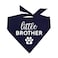 TeesTails Little Brother Family Matching Dog Bandana 218 Navy OS