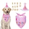 Yicostar Dog Birthday Decorations Dog Birthday Hat with Numbers for Large Medium SmallPet Supplies Pink