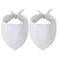 Gofshy Blank Dog Bandanas Large2PCS DIY Solid White Triangle Scarf Premium Cotton Handkerchief or Bib Personalized Design BirthdayParty Fun Idea Gift for XLargeLarge Pets