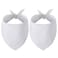 Gofshy Blank Dog Bandanas Large2PCS DIY Solid White Triangle Scarf Premium Cotton Handkerchief or Bib Personalized Design BirthdayParty Fun Idea Gift for XLargeLarge Pets