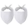 Gofshy Blank Dog Bandanas Large2PCS DIY Solid White Triangle Scarf Premium Cotton Handkerchief or Bib Personalized Design BirthdayParty Fun Idea Gift for XLargeLarge Pets