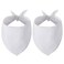 Gofshy Blank Dog Bandanas Small 2PCS DIY Solid White Triangle Scarf Premium Cotton Handkerchief or Bib Personalized Design BirthdayParty Fun Idea Gift for SXS Pets