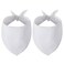 Gofshy Blank Dog Bandanas Small 2PCS DIY Solid White Triangle Scarf Premium Cotton Handkerchief or Bib Personalized Design BirthdayParty Fun Idea Gift for SXS Pets