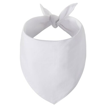 Gofshy Blank Dog Bandanas Large1PCS DIY Solid White Triangle Scarf Premium Cotton Handkerchief or Bib Personalized Design BirthdayParty Fun Idea Gift for XLargeLarge Pets