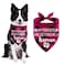 STMK Plaid Dog Bandana Pink My Parents are Getting Me A Human Adjustable One Size