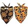 Realeaf Halloween Dog Bandanas 2 Pack Pumpkin and Spider Web Bibs Triangle Reversible Fall Pet Scarf Premium Durable Fabric Adjustable Fit XLarge