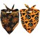Realeaf Halloween Dog Bandanas 2 Pack Pumpkin and Spider Web Bibs Triangle Reversible Fall Pet Scarf Premium Durable Fabric Adjustable Fit XLarge