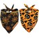 Realeaf Halloween Dog Bandanas 2 Pack Pumpkin and Spider Web Bibs Triangle Reversible Fall Pet Scarf Premium Durable Fabric Adjustable Fit XLarge