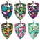 ADOGGYGO Summer Hawaii Dog Bandana 6 Pack Flamingo Fruit Pattern Triangle Summer Bandanas for Medium Large Dogs Pets Large