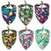 ADOGGYGO Summer Hawaii Dog Bandana 6 Pack Flamingo Fruit Pattern Triangle Summer Bandanas for Medium Large Dogs Pets Large
