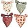 RemyRoo RemyRoo Extra Large Spring Dog Bandanas 4 Pack Rubi Set Premium Durable Adjustable Polyester Fabric Patented Shape Girl Floral Bandana