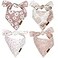 RemyRoo RemyRoo Dog Bandanas 4 Pack Shannon Set Premium Durable Fabric Unique Shape Adjustable Fit Multiple Sizes Offered Large Pink White Cream Tan Beige Blush Mauve