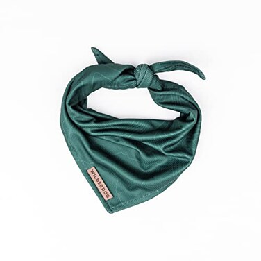 Wilderdog Dog Bandana with Lightweight Quick Drying PolyBlend Mesh Material in Evergreen