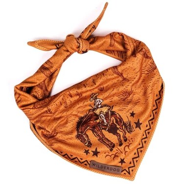 Wilderdog Dog Bandana with Lightweight Quick Drying PolyBlend Mesh Material in Cowpoke
