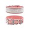 haoyueer Rhinestone Dog Collar Dazzling Sparkling Soft Suede Reflective Large Dog Collar Crystal Diamond Collar for Medium Large Dogs S1215 Pink