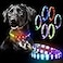 GS GLOWSEEN LED Dog Collar Color Changeable Light Up Dog Collars USB Rechargeable15 Light Effects Glow in The Dark Collar Weatherproof Fits for Small Medium Large DogKeep Your Pets Seen Safety High Vi