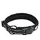 TRUE LOVE Truelove Dog Collar Reflective Premium Duraflex BuckleHigh Grade Nylon Webbing No Choke Basic Collars TLC5011BlackL