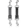 YUEPET Dog Safety Collar Clips 2 Pack Adjustable Prong Backup Clips Reflective Double Ended Backup Clasp Leash Connector for Dog Harness to Collar Safety ClipGreyBlack