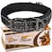 ADITYNA Heavy Duty Dog Collar for ExtraLarge Dogs Reflective Black XL Collar with Handle for Training and Walking Wide Thick Tactical Soft Neoprene Padded