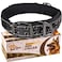 ADITYNA Heavy Duty Dog Collar for ExtraLarge Dogs Reflective Black XL Collar with Handle for Training and Walking Wide Thick Tactical Soft Neoprene Padded
