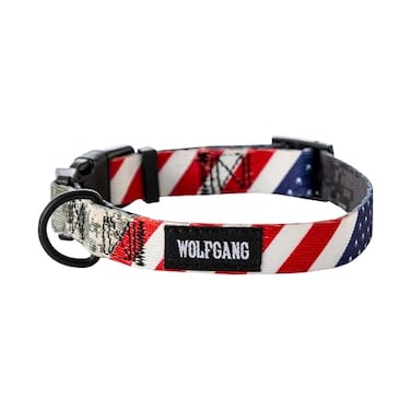 Wolfgang ManBeast Wolfgang Heavy Duty Adjustable Dog Collar with Quick Release Nylon Buckle for Walking Training DigitalDog Print Medium