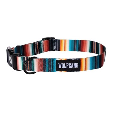 Wolfgang ManBeast Wolfgang Heavy Duty Adjustable Dog Collar with Quick Release Nylon Buckle for Walking Training LostArt Print Medium