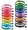 Flymind Puppy Collars 19Pcs Whelping Puppy ID Collars with Bell Adjustable 1932cm Soft Nylon Litter Identification Dog Collars for Newborn Pets