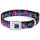 Buckle-Down BuckleDown DCWJK047WM Seatbelt Dog Collar Wide Medium Harley Quinn Pow Aiming PosesJoker Sketch BlackTurquoiseFuchsia Multicolor 15 Wide Fits 1623 Neck Medium