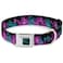 Buckle-Down BuckleDown DCWJK047WM Seatbelt Dog Collar Wide Medium Harley Quinn Pow Aiming PosesJoker Sketch BlackTurquoiseFuchsia Multicolor 15 Wide Fits 1623 Neck Medium