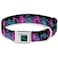 Buckle-Down BuckleDown DCWJK047WM Seatbelt Dog Collar Wide Medium Harley Quinn Pow Aiming PosesJoker Sketch BlackTurquoiseFuchsia Multicolor 15 Wide Fits 1623 Neck Medium