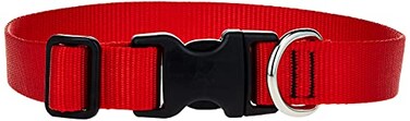LupinePet Basics 1 Red 1220 Adjustable Collar for Medium and Larger Dogs