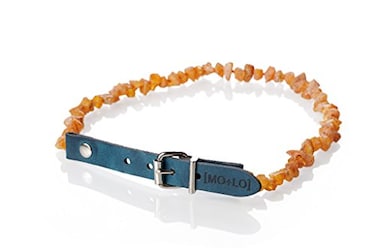 MoLo Naturals Natural Raw Baltic Amber Collar for Dogs and Cats Nautical Blue 100 Authentic L 1820