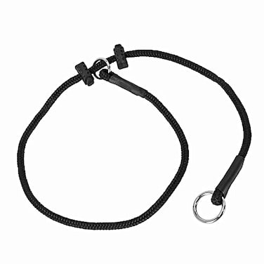 DINGO GEAR WWW.DINGOGEAR.COM 1977 Dingo Gear Dog Choke Collar Hand Sewn Strong Polypropylene Braided Cord Two Limiters Waterproof Choker for K9 Training IGP Agitation Bite Work Obedience XS Black S040