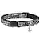 Buckle-Down BuckleDown Cat Collar Breakaway Music Notes Black White 8 to 12 Inches 05 Inch Wide