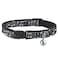 Buckle-Down BuckleDown Cat Collar Breakaway Music Notes Black White 8 to 12 Inches 05 Inch Wide