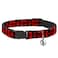 Buckle-Down Cat Collar Breakaway Harley Quinn Diamond Blocks Red Black Black Red 8 to 12 Inches 05 Inch Wide
