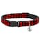 Buckle-Down Cat Collar Breakaway Harley Quinn Diamond Blocks Red Black Black Red 8 to 12 Inches 05 Inch Wide